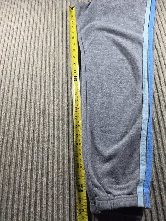 Aviator Nation 5 Stripe Sweatpants Women’s Size XS Heather Grey Blue Stripe - Picture 10 of 11
